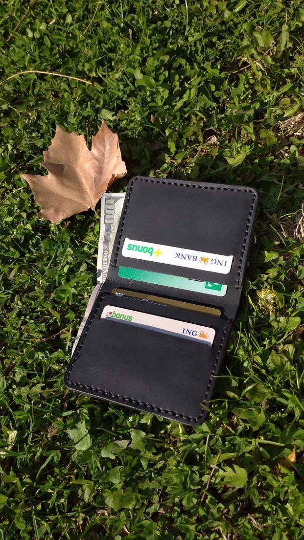 El Yapımı Hakiki Deri Cüzdan  - Görsel 4