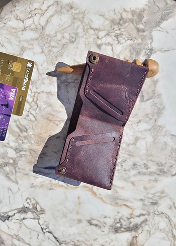 El Yapımı Hakiki Deri Cüzdan  - Görsel 7