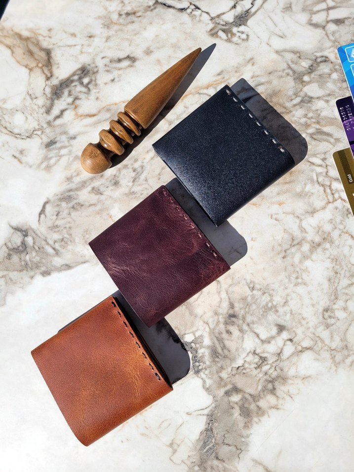El Yapımı Hakiki Deri Cüzdan  - Görsel 5