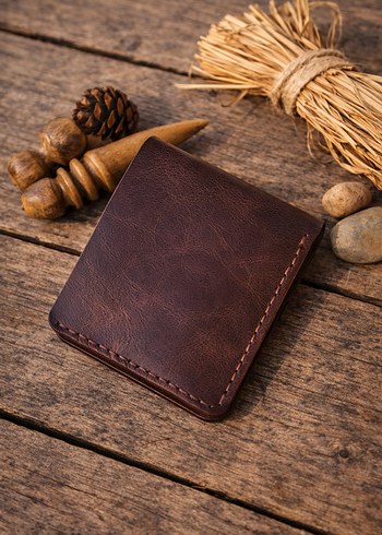 El Yapımı Hakiki Deri Cüzdan  - Görsel 3