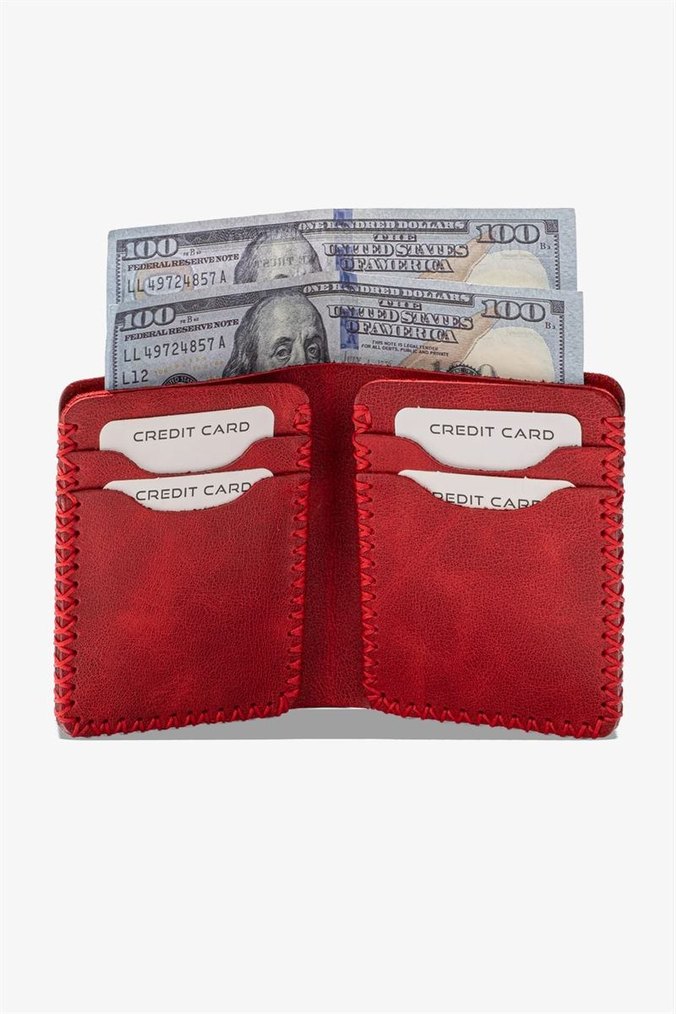 El Yapımı Hakiki Deri Cüzdan  - Görsel 4