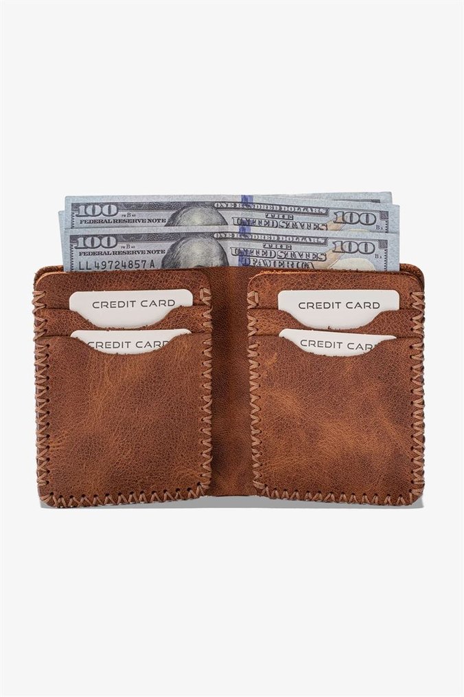 El Yapımı Hakiki Deri Cüzdan  - Görsel 2