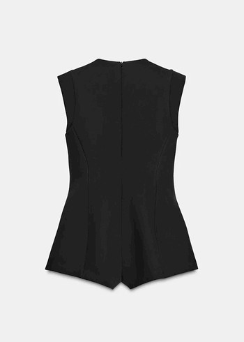 ZARA TAŞ DÜĞMELİ KISA TULUM - Görsel 4