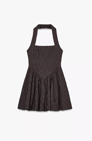 m Beden ZARA DOKULU HALTER ELBİSE