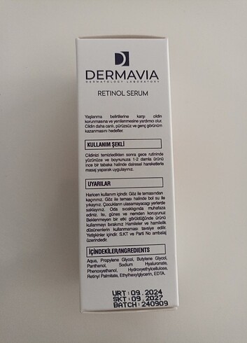 Diğer Dermavia Retinol Serum 