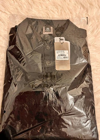 Siyah Yünlü Uzun Kollu Polo Tişört - Görsel 3