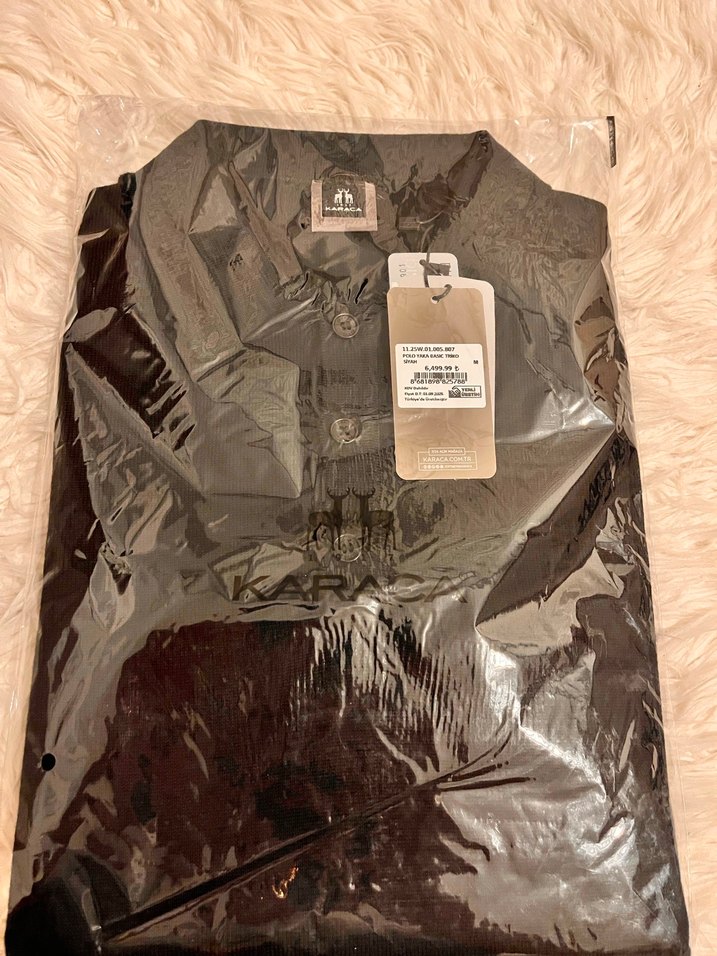 Siyah Yünlü Uzun Kollu Polo Tişört - Görsel 3