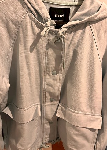 Turkuaz Midi Kadın Pamuk Ceket - Görsel 2