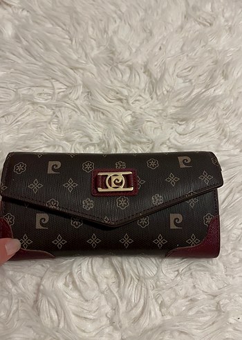 Pierre Cardin bordo Deri Tokalı Kadın Portföy Cüzdan