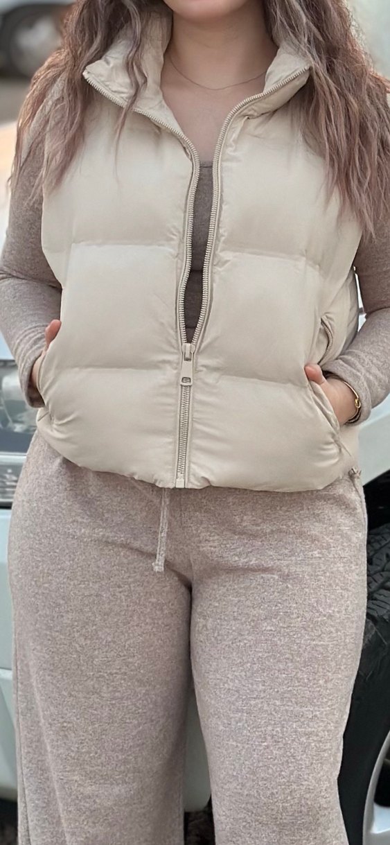 Zara Ekru Şişme Yelek - Görsel 2