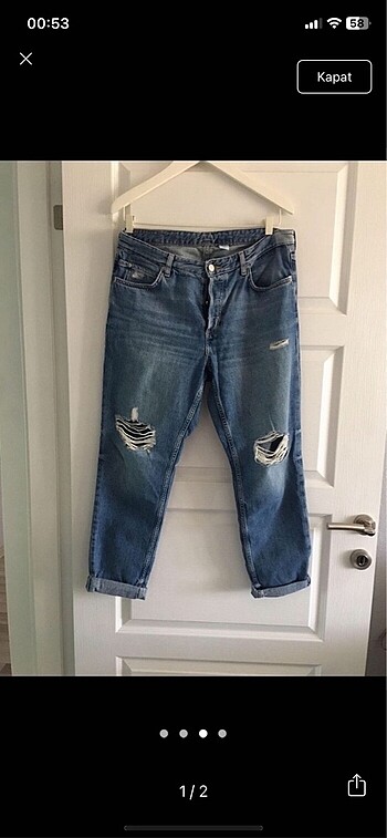 Yırtık jean kot pantolon