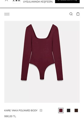 ZARA KARE YAKA POLİAMİD BODY - Görsel 5