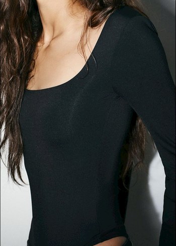 ZARA KARE YAKA POLİAMİD BODY - Görsel 2