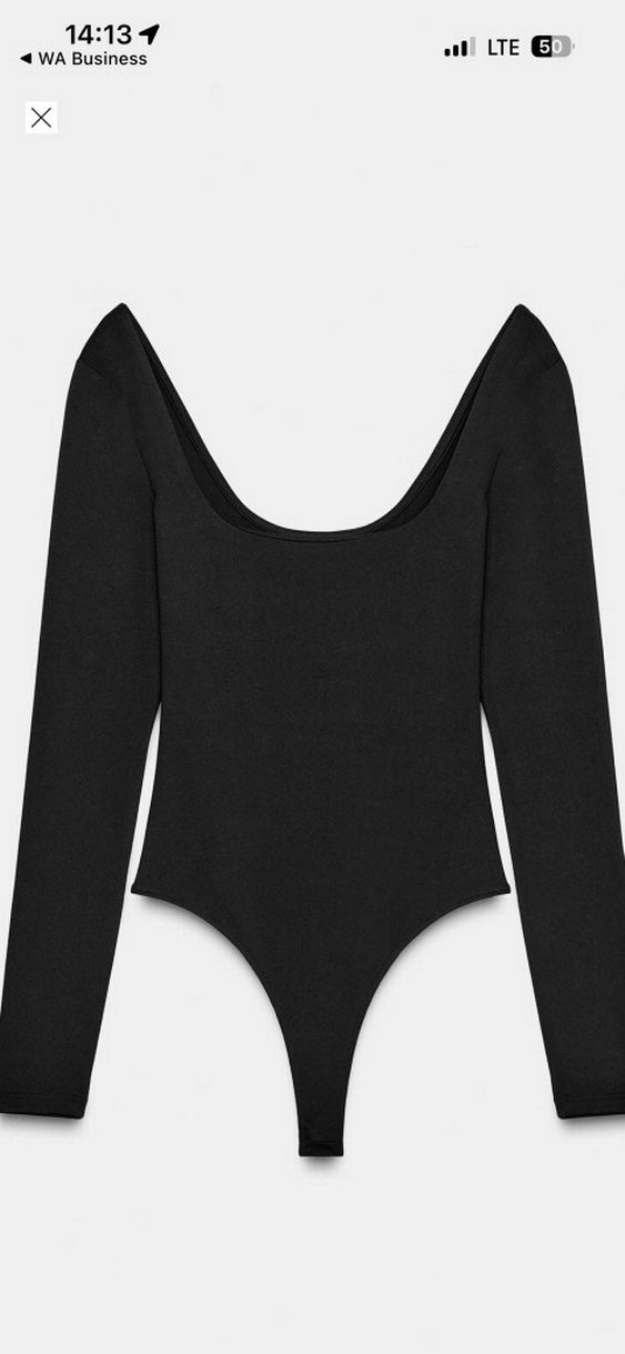 ZARA KARE YAKA POLİAMİD BODY - Görsel 5