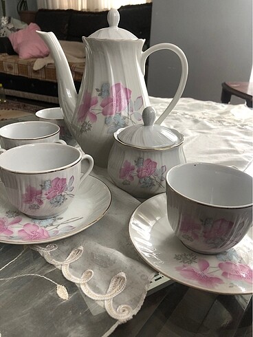 Porselen çay takımı 14 parça