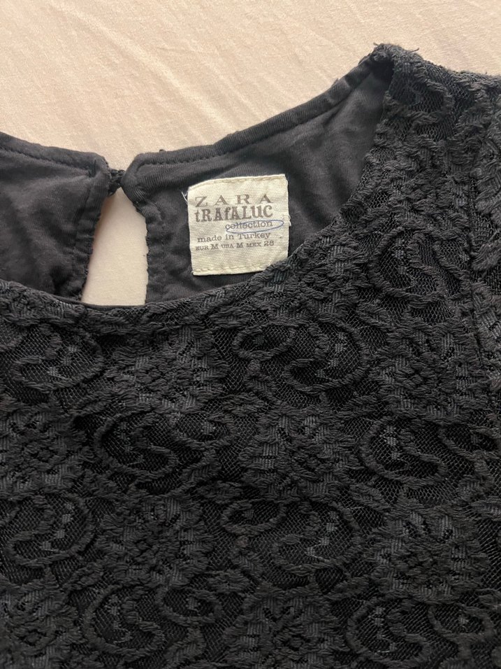 Dantel Detaylı gri Kadın Elbise - Görsel 3