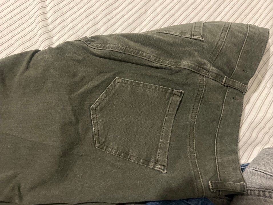 Kemer Detaylı  Haki Denim Pantolon - Görsel 3