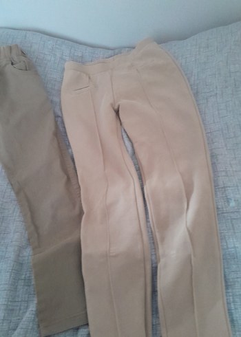 Bej okul altlari keten Pantolon, - Görsel 6