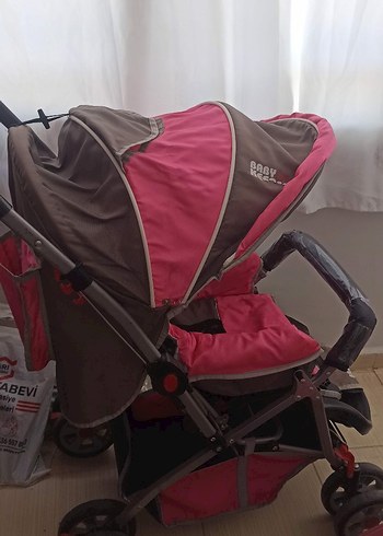 Pembe ve Gri Bebek Arabası - Görsel 5