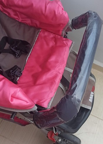 Pembe ve Gri Bebek Arabası - Görsel 4