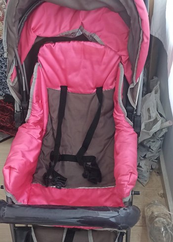 Pembe ve Gri Bebek Arabası - Görsel 3