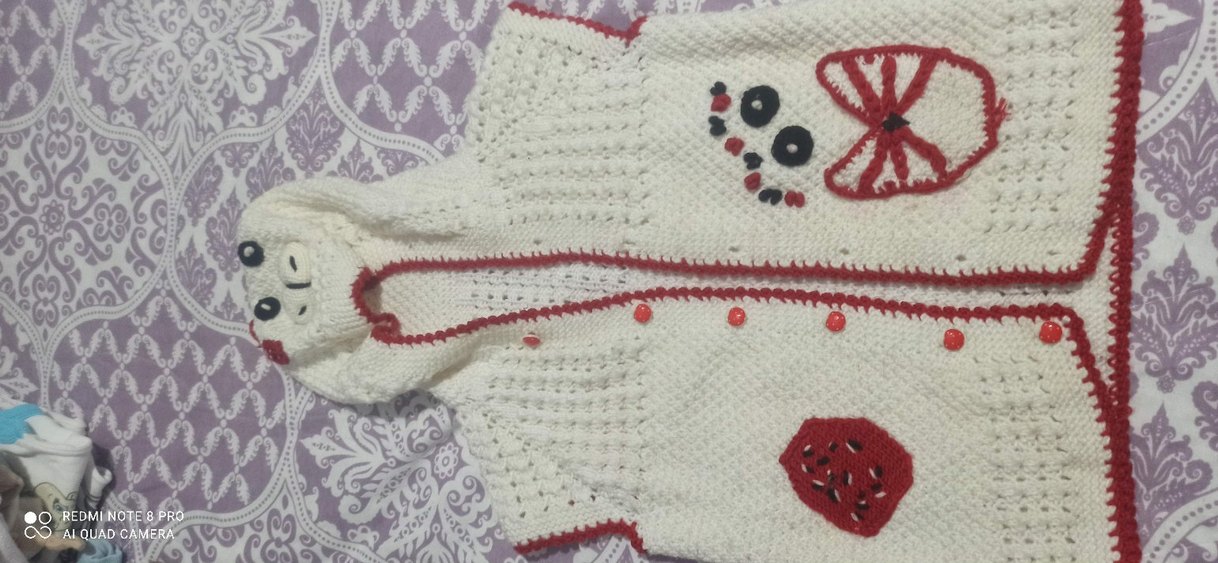 el örgüsü kız  bebek hırkası - Görsel 2