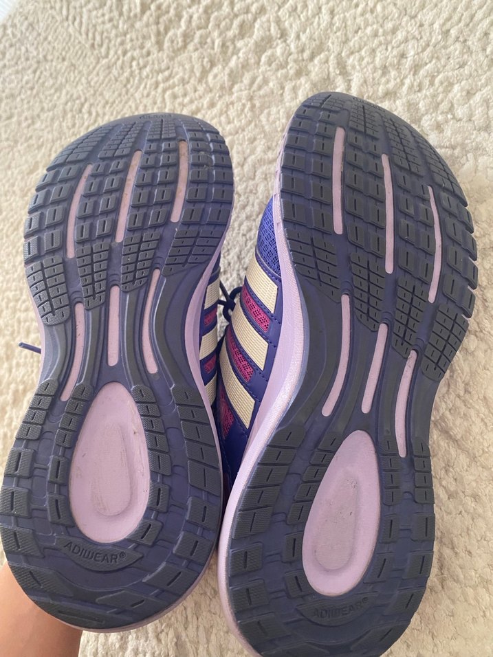 Renkli Mor Yüksek Topuklu Spor Ayakkabı - Görsel 4