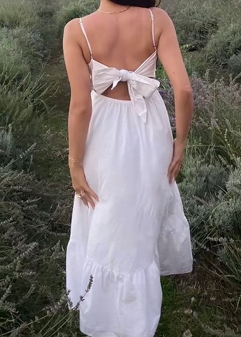 Sırt detaylı elbise - Görsel 4