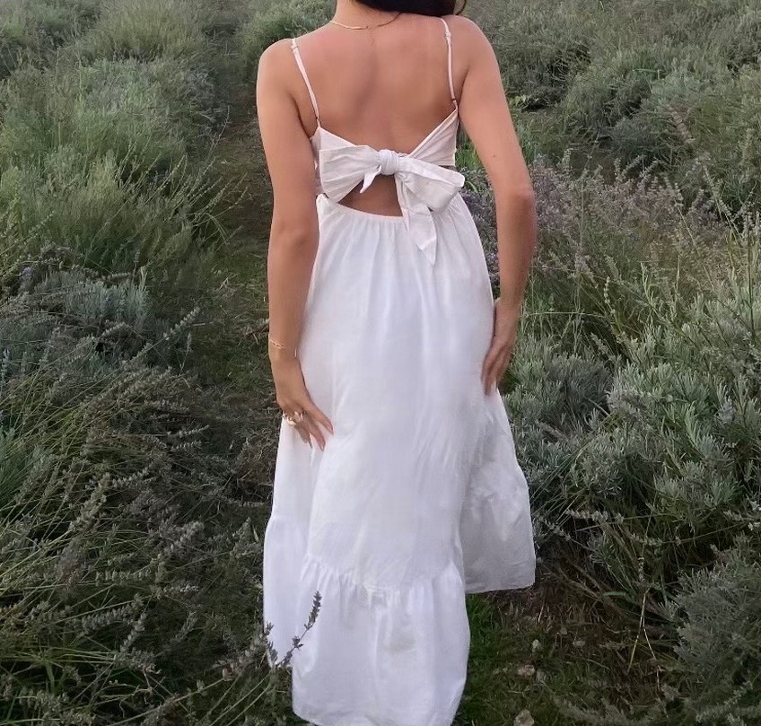 Sırt detaylı elbise - Görsel 4