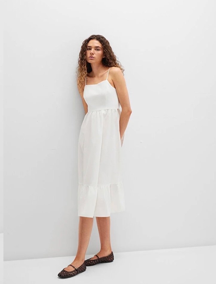 Sırt detaylı elbise - Görsel 3