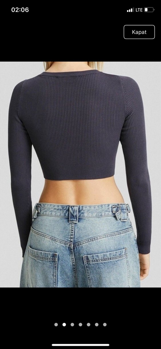 Fitilli crop kazak - Görsel 2