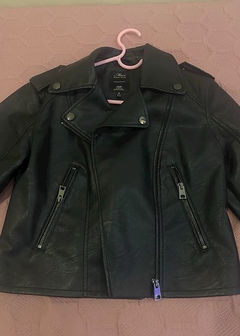 Siyah Biker Deri Ceket Kadın - Görsel 3