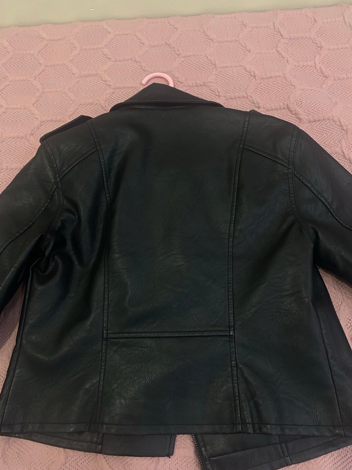 Siyah Biker Deri Ceket Kadın - Görsel 4