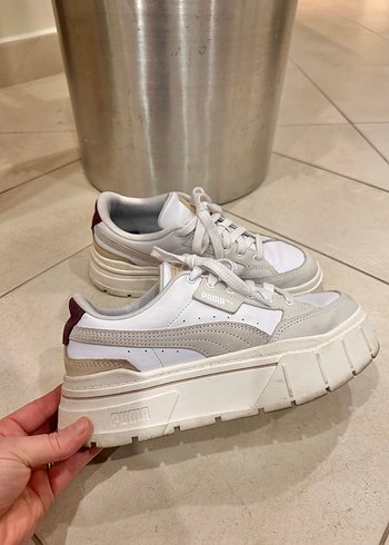 Beyaz Platform Puma Kadın Spor Ayakkabısı - Görsel 4