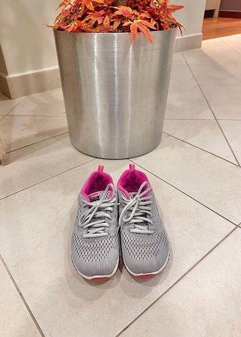 Skechers Gri Spor Kadın Sneaker - Görsel 3