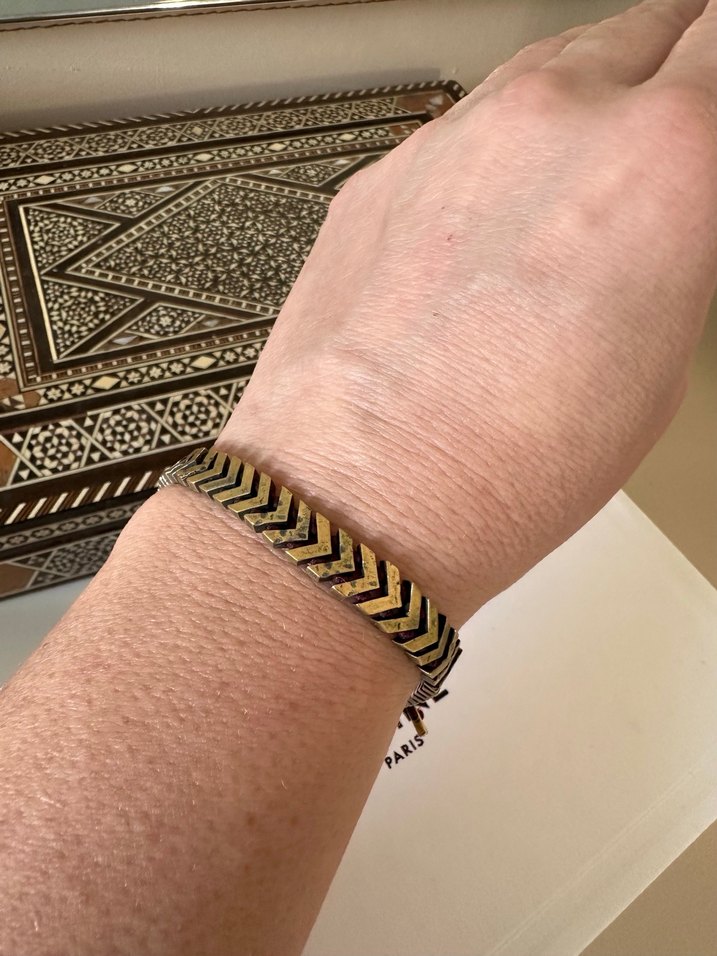 Zincir Detaylı Altın Renkli Bohem Bileklik - Görsel 3