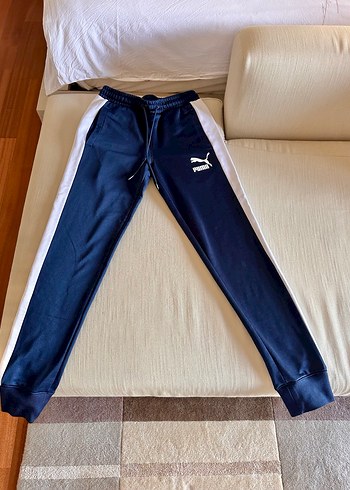 Erkek Parlak Mavi Puma Eşofman Altı - Görsel 2