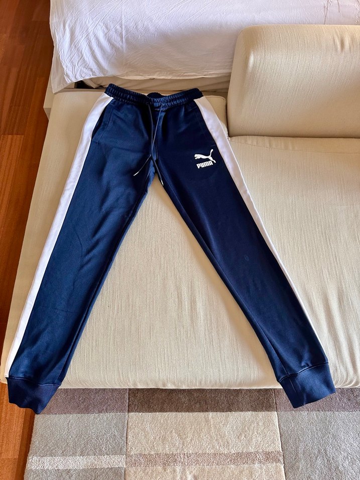 Erkek Parlak Mavi Puma Eşofman Altı - Görsel 2