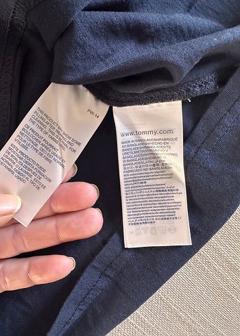 Tommy Hilfiger Lacivert Baskılı Denim Tişört - Görsel 4