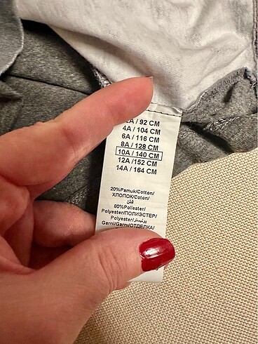 10 Yaş Beden mavi Renk B&G store Nebati uzun kollu thirt