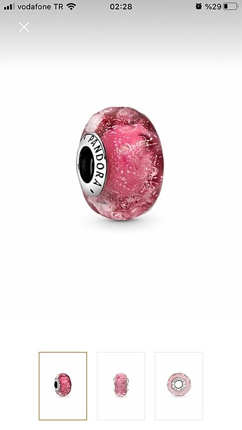 Pandora fancy pink charm