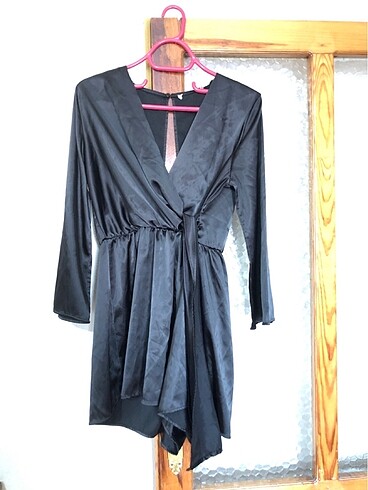 Saten elbise short