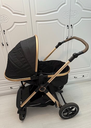 Siyah Bebek Arabası, Katlanabilir ve Dayanıklı - Görsel 4
