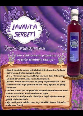 Lavanta Şerbeti Doğal Antidepresan 600 ml