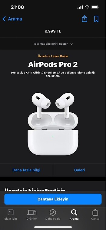 Apple Airpods Pro 2 (2 yıl garantili)