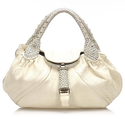 Fendi beige leather hobo bag