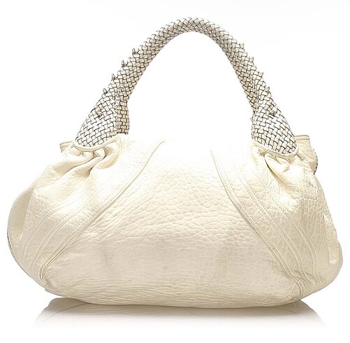  Beden ten rengi Renk Fendi beige leather hobo bag