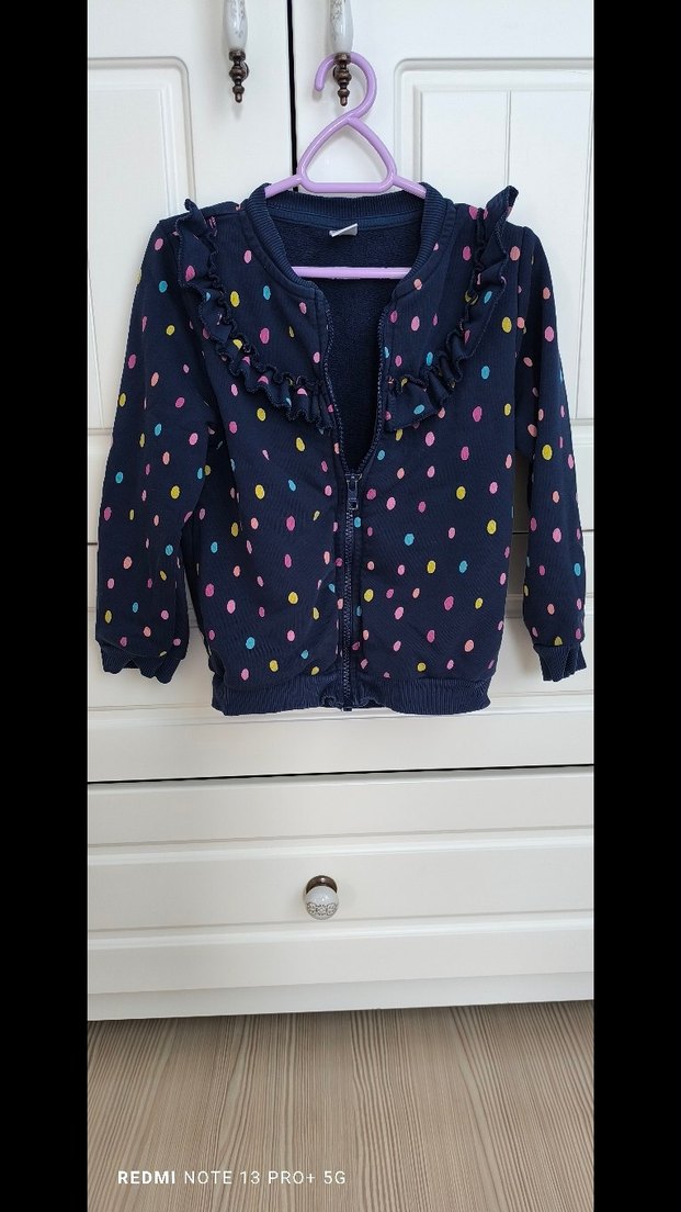 Kız Çocuk Çok Renkli Uzun Kollu Hırka - Görsel 4