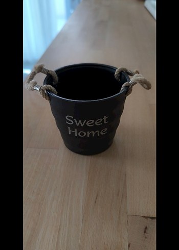 Siyah Tatlı Ev Dekoratif Kova - Görsel 2