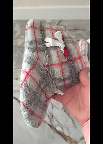 Ekose Desenli BAYAN Sıcak Ev Terliği - Görsel 2